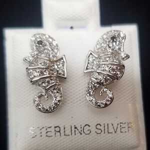 Sterling Silver Seahorse Earrings
